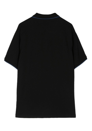 PS Paul Smith contrast-tipping Supima cotton polo shirt - Black