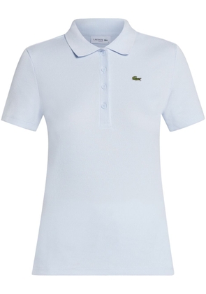 Lacoste logo-appliqué ribbed polo shirt - Blue