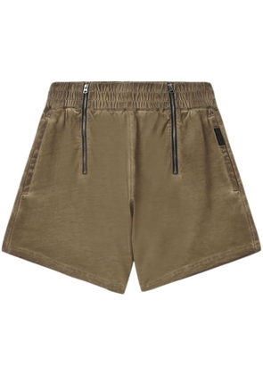 izzue wide leg cotton shorts - Brown