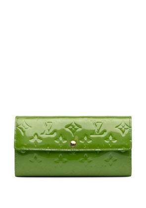 Louis Vuitton Pre-Owned 2008 Monogram Vernis Sarah Wallet long wallets - Green