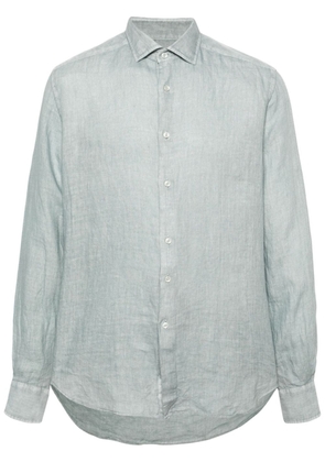 Dell'oglio spread-collar linen shirt - Grey
