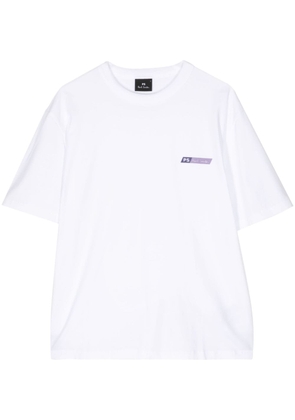 PS Paul Smith Slant Logo-print stretch-cotton T-shirt - White