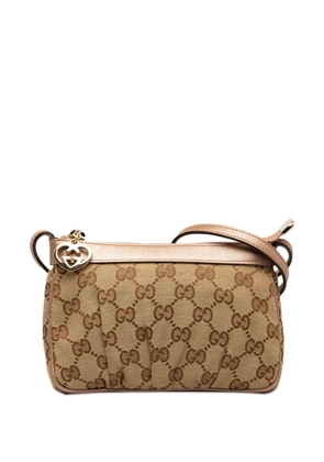 Gucci Pre-Owned 2000-2015 GG Canvas Heart Charm crossbody bag - Brown