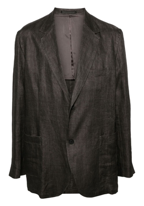 Yohji Yamamoto notched-lapels single-breasted blazer - Grey