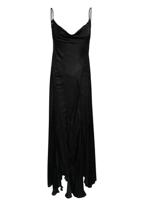 Y/Project lace-panelled satin maxi dress - Black