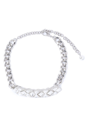 Alessandra Rich crystal-embellished chain-link necklace - Silver