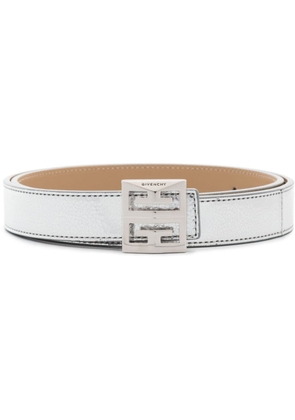 Givenchy 4G logo-plaque buckle belt - Silver