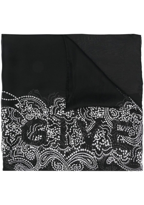 Givenchy logo-bandana print silk scarf - Black