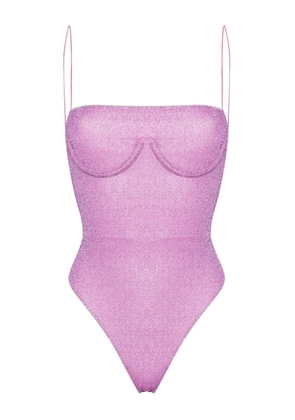 Oséree Lumière lurex swimsuit - Purple