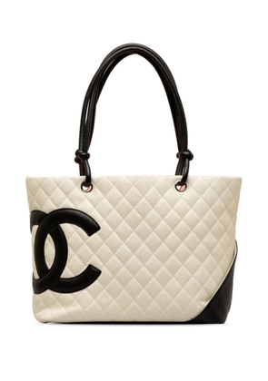 CHANEL Pre-Owned 2004-2005 Large Cambon Ligne tote bag - White
