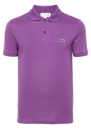 Lacoste logo-patch cotton polo shirt - Purple