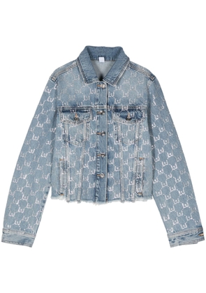 LIU JO crystal-embellished denim jacket - Blue