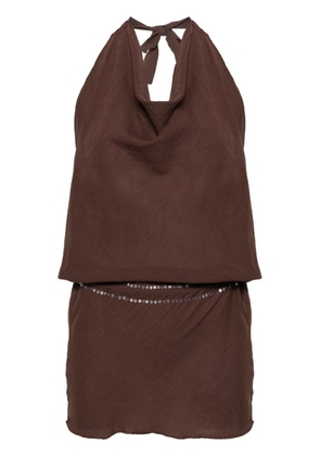 Gimaguas Costa sequin-embellished dress - Brown