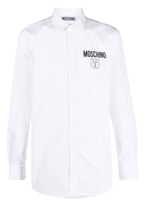 Moschino logo-print long-sleeve shirt - White