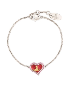 Vivienne Westwood Petrea heart-pendant bracelet - Silver
