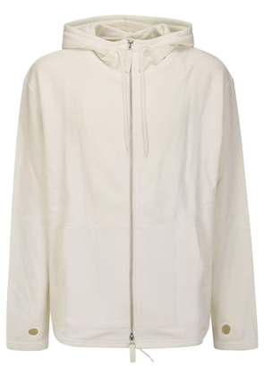 Helmut Lang zip-up cotton hoodie - Neutrals