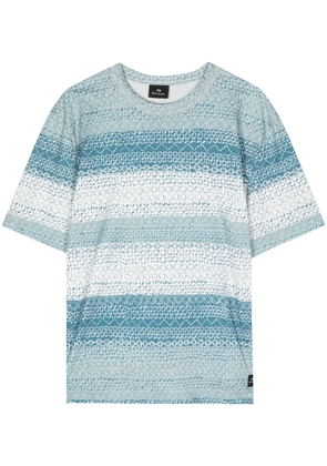 PS Paul Smith Sun Stitch-print organic-cotton T-shirt - Blue