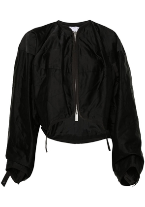 sacai quilted bomber jacket - Black