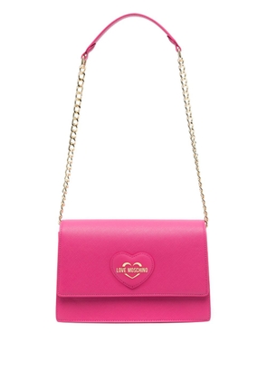 Love Moschino logo-lettering shoulder bag - Pink