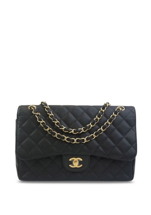 CHANEL Pre-Owned 2012 Jumbo Classic Caviar Double Flap shoulder bag - Black