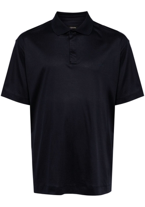 Zegna short-sleeve cotton polo shirt - Blue