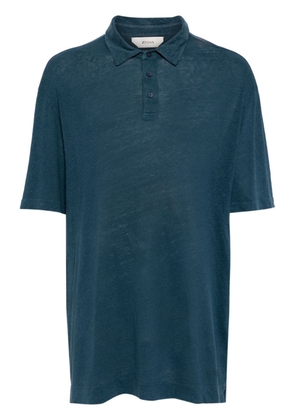 Zegna short-sleeve linen polo shirt - Blue