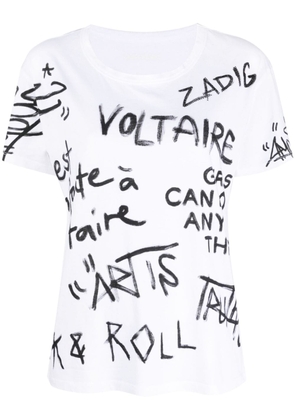 Zadig&Voltaire Marta logo-print crew-neck T-shirt - White