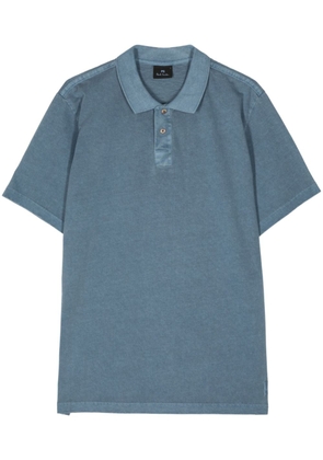 PS Paul Smith acid-wash organic-cotton polo shirt - Blue