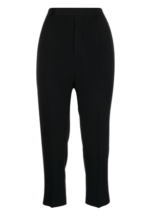 Rick Owens pressed-crease cropped trousers - Black