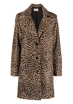 Zadig&Voltaire leopard-print calf hair coat - Neutrals