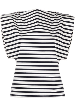 Matteau boat-neck striped T-shirt - White