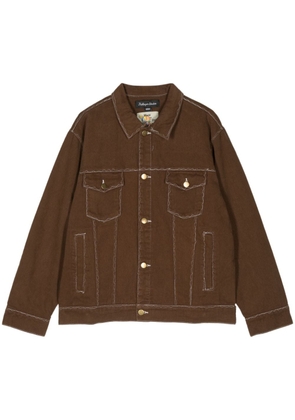 KidSuper decorative-stitching cotton shirt jacket - Brown