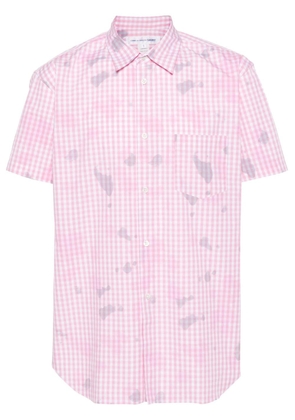 Comme Des Garçons Shirt gingham-pattern cotton shirt - Pink