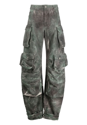 The Attico high-waisted palazzo cargo trousers - Green