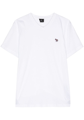 PS Paul Smith zebra-patch organic-cotton T-shirt - White