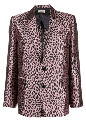 Zadig&Voltaire leopard-print jacquard blazer - Pink