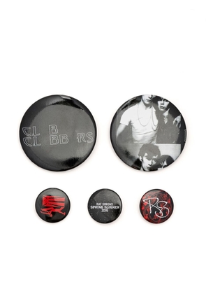 Raf Simons logo-print pins (pack of five) - Black