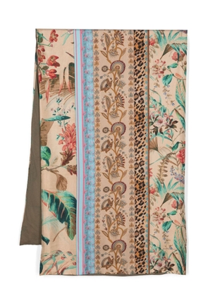 Pierre-Louis Mascia Aloesta mix-print silk scarf - Neutrals