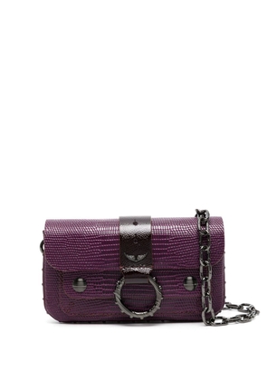 Zadig&Voltaire Kate Wallet lizard-embossed mini bag - Purple