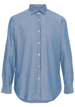 Dell'oglio spread-collar cotton shirt - Blue