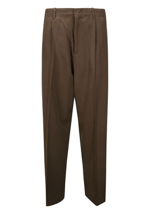 OUR LEGACY Borrowed pleated wide-leg trousers - Brown