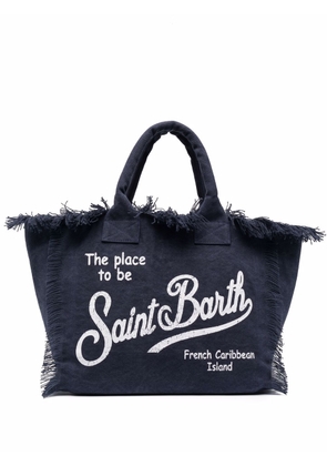 MC2 Saint Barth logo-print beach bag - Blue