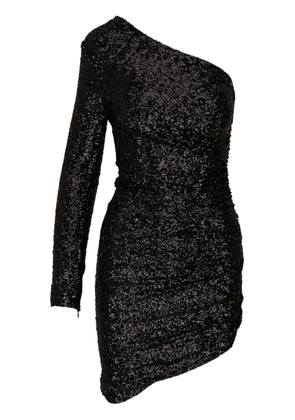 Michael Kors sequined one-shoulder minidress - Black