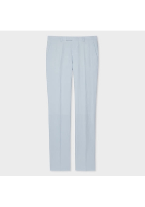 Paul Smith Light Blue Linen Tapered-Fit Trousers