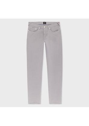 PS Paul Smith Tapered-Fit Light Grey Garment-Dyed Organic Cotton-Stretch Jeans