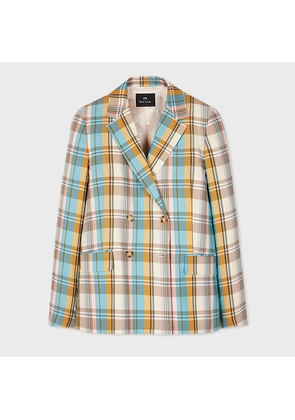 PS Paul Smith Women's Multicolour Check Double Breasted Jacket