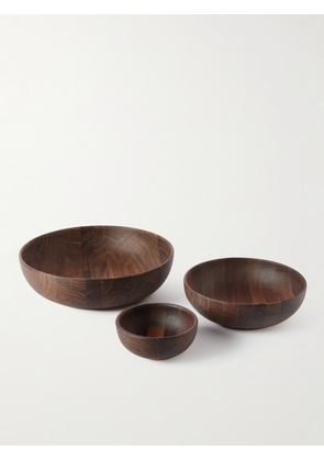 The Conran Shop - Set of Three Walnut Bowls - Men - Brown