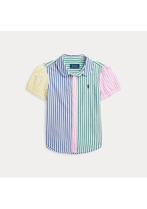 Striped Cotton Short-Sleeve Fun Shirt