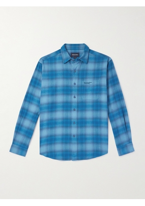 thisisneverthat - Checked Cotton-Flannel Shirt - Men - Blue - S