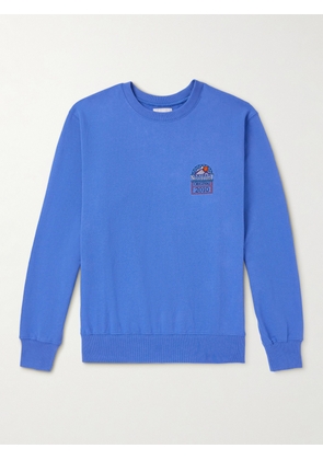 thisisneverthat - Logo-Embroidered Cotton-Jersey Sweatshirt - Men - Blue - S